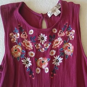 Knit Works dress with floral embellishment